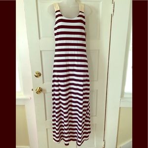 Striped Tanked Maxi Dress - Made in Italy
